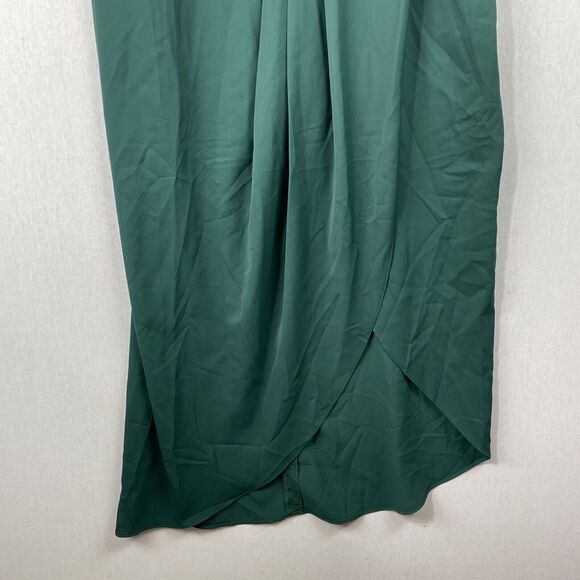 Lulus Reinette Green Midi Slip Dress L Christmas Holiday Party Event Wedding NWT - Picture 3 of 15